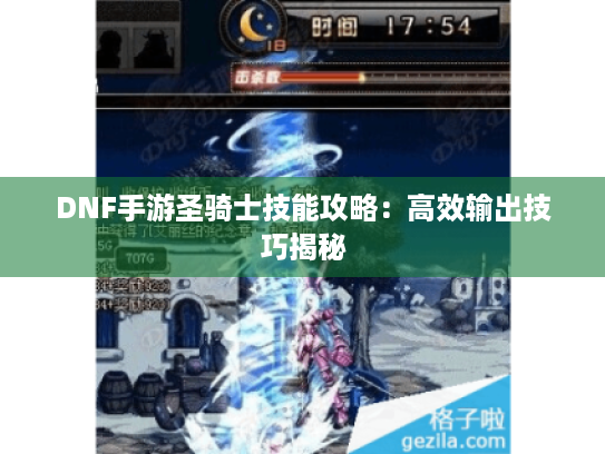 DNF手游圣骑士技能攻略：高效输出技巧揭秘