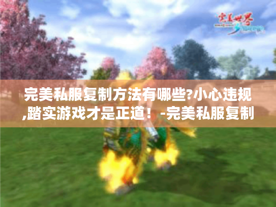 完美私服复制方法有哪些?小心违规,踏实游戏才是正道！-完美私服复制方法