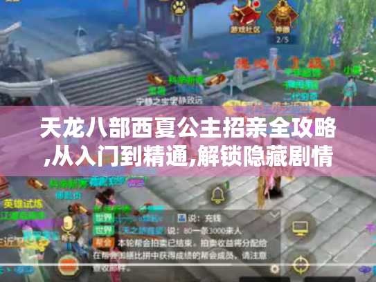 天龙八部西夏公主招亲全攻略,从入门到精通,解锁隐藏剧情与江湖奇遇
