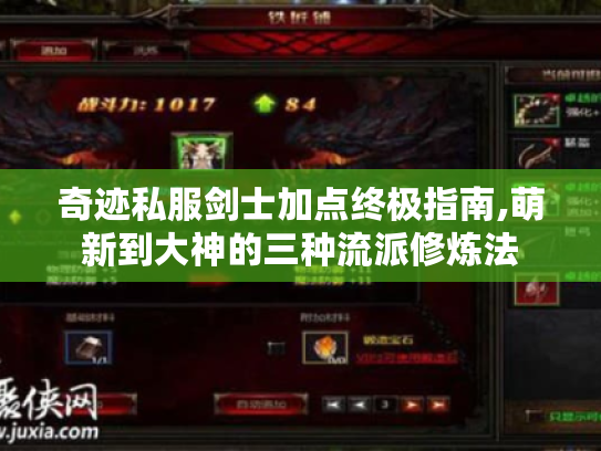 奇迹私服剑士加点终极指南,萌新到大神的三种流派修炼法 奇迹私服剑士加点终极指南,萌新到大神的三种流派修炼法