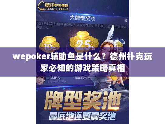 wepoker辅助鱼是什么？德州扑克玩家必知的游戏策略真相