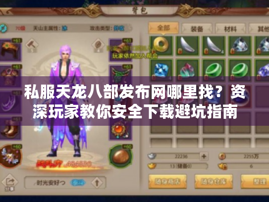 私服天龙八部发布网哪里找？资深玩家教你安全下载避坑指南