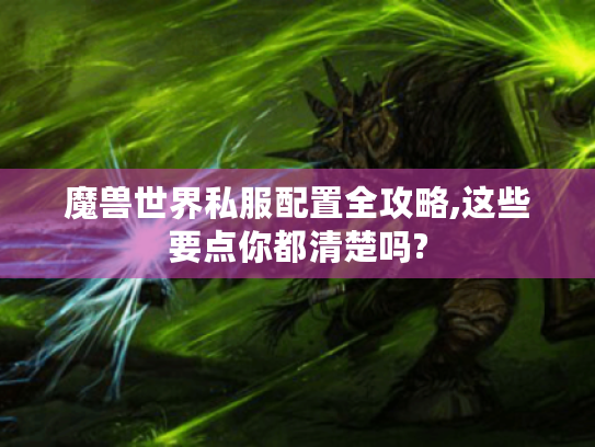 魔兽世界私服配置全攻略,这些要点你都清楚吗?
