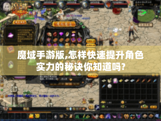 魔域手游版,怎样快速提升角色实力的秘诀你知道吗?