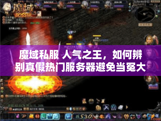 魔域私服 人气之王，如何辨别真假热门服务器避免当冤大头？