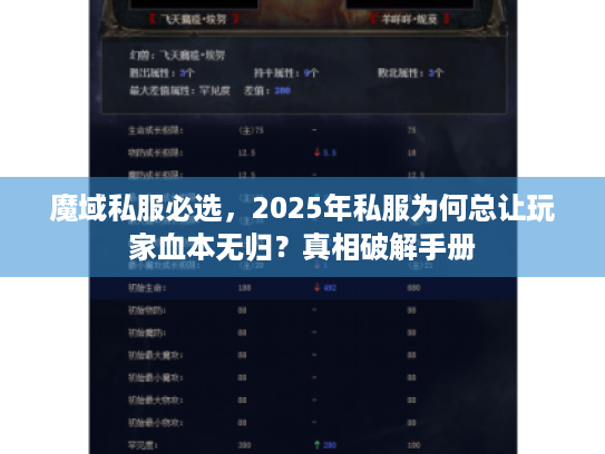 魔域私服必选，2025年私服为何总让玩家血本无归？真相破解手册