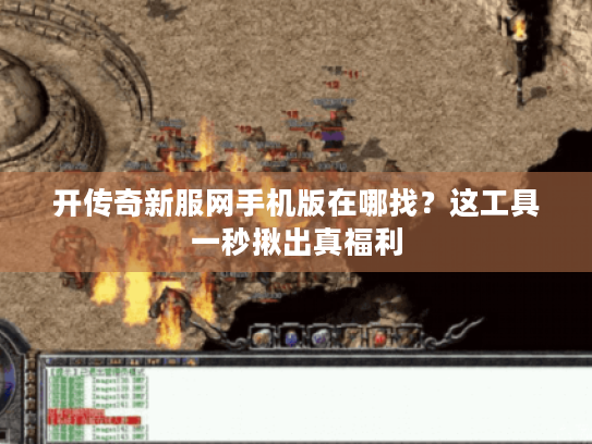 开传奇新服网手机版在哪找？这工具一秒揪出真福利