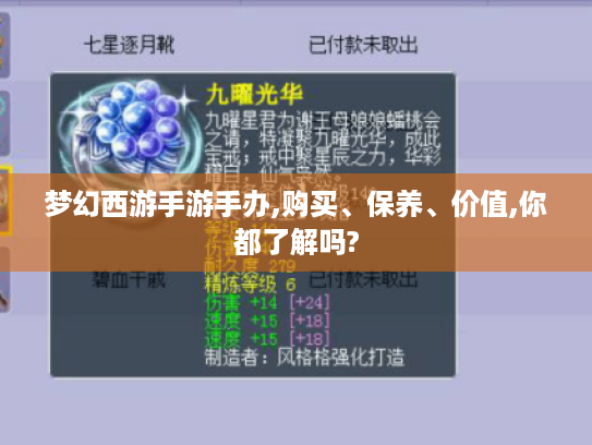 梦幻西游手游手办,购买、保养、价值,你都了解吗? 梦幻西游手游手办,购买、保养、价值,你都了解吗?