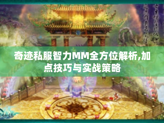 奇迹私服智力MM全方位解析,加点技巧与实战策略 奇迹私服智力MM全方位解析,加点技巧与实战策略