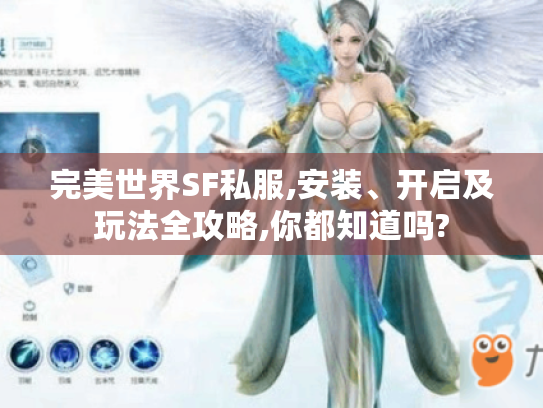 完美世界SF私服,安装、开启及玩法全攻略,你都知道吗?