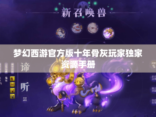 梦幻西游官方版十年骨灰玩家独家资源手册