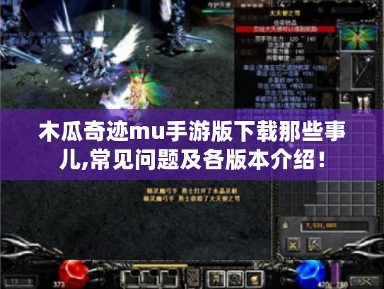木瓜奇迹mu手游版下载那些事儿,常见问题及各版本介绍! 木瓜奇迹mu手游版下载那些事儿,常见问题及各版本介绍!