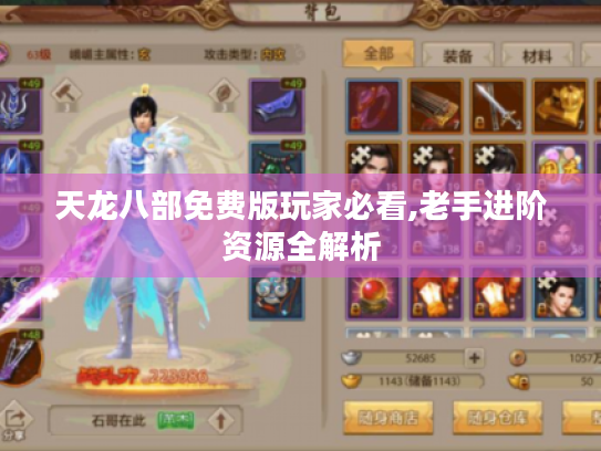 天龙八部免费版玩家必看,老手进阶资源全解析