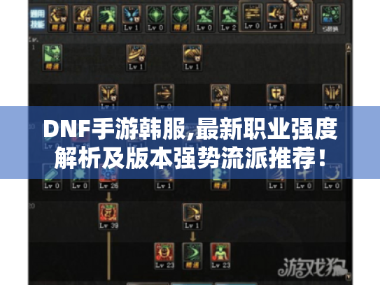DNF手游韩服,最新职业强度解析及版本强势流派推荐! DNF手游韩服,最新职业强度解析及版本强势流派推荐!