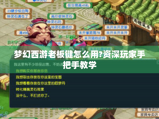 梦幻西游老板键怎么用?资深玩家手把手教学 梦幻西游老板键怎么用?资深玩家手把手教学