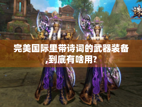 完美国际里带诗词的武器装备,到底有啥用?