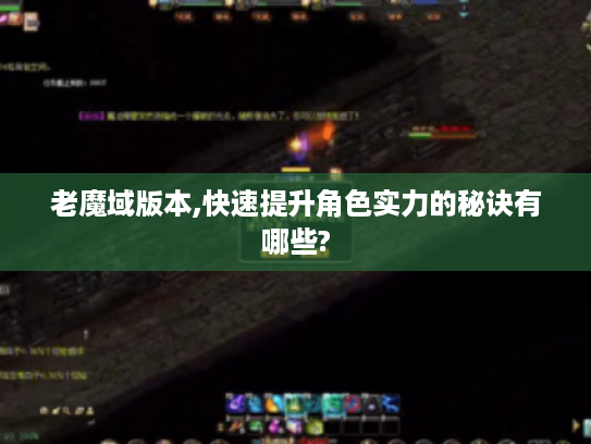 老魔域版本,快速提升角色实力的秘诀有哪些?