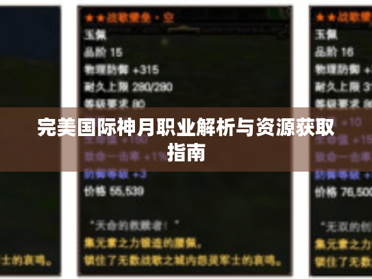 完美国际神月职业解析与资源获取指南 完美国际神月职业解析与资源获取指南
