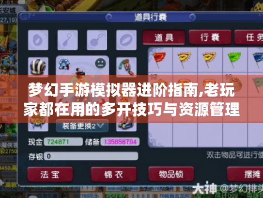 梦幻手游模拟器进阶指南,老玩家都在用的多开技巧与资源管理 梦幻手游模拟器进阶指南,老玩家都在用的多开技巧与资源管理