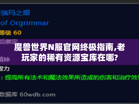 魔兽世界N服官网终极指南,老玩家的稀有资源宝库在哪?