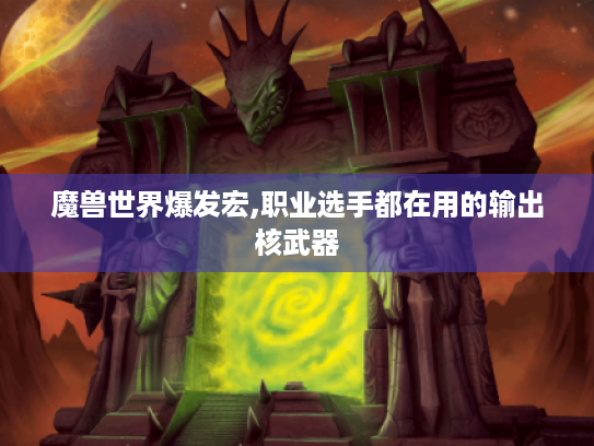 魔兽世界爆发宏,职业选手都在用的输出核武器