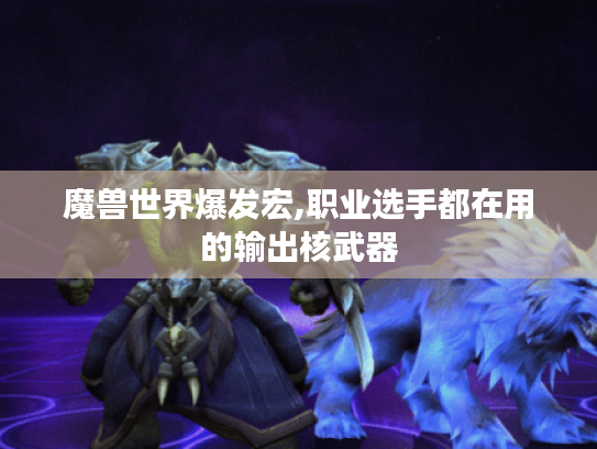 魔兽世界爆发宏,职业选手都在用的输出核武器