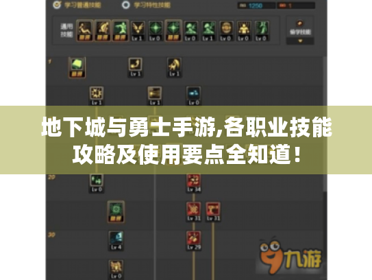 地下城与勇士手游,各职业技能攻略及使用要点全知道! 地下城与勇士手游,各职业技能攻略及使用要点全知道!