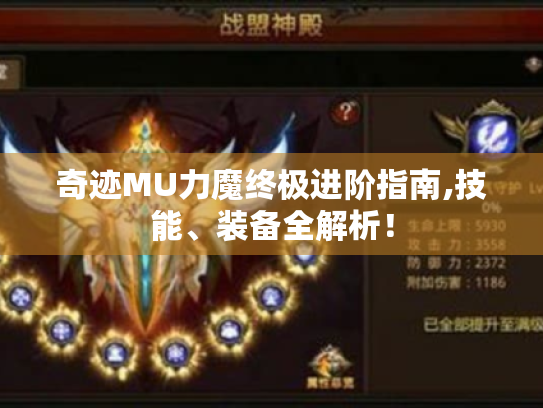 奇迹MU力魔终极进阶指南,技能、装备全解析！