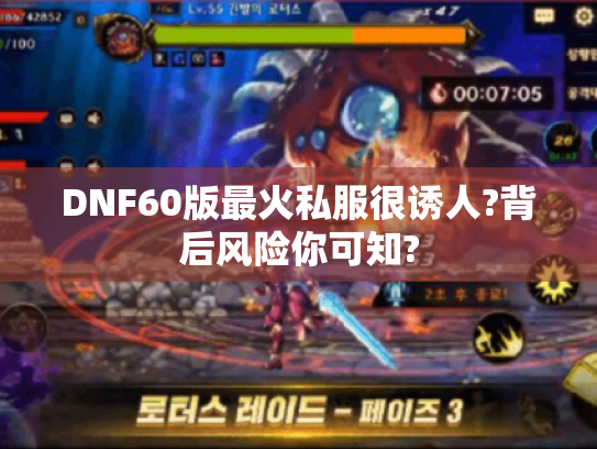 DNF60版最火私服很诱人?背后风险你可知?