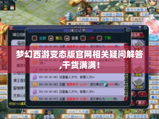 梦幻西游变态版官网相关疑问解答,干货满满！