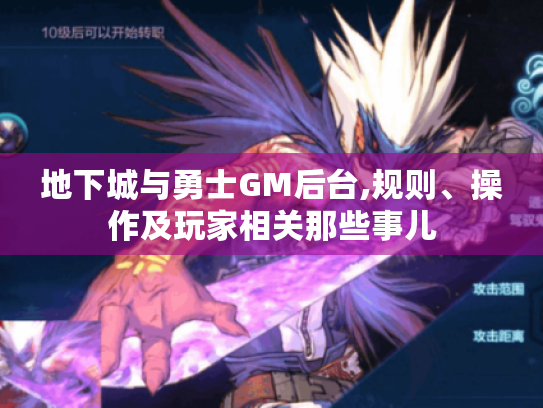 地下城与勇士GM后台,规则、操作及玩家相关那些事儿
