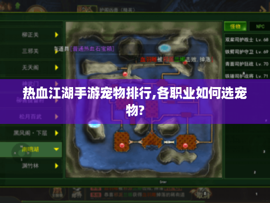 热血江湖手游宠物排行,各职业如何选宠物?