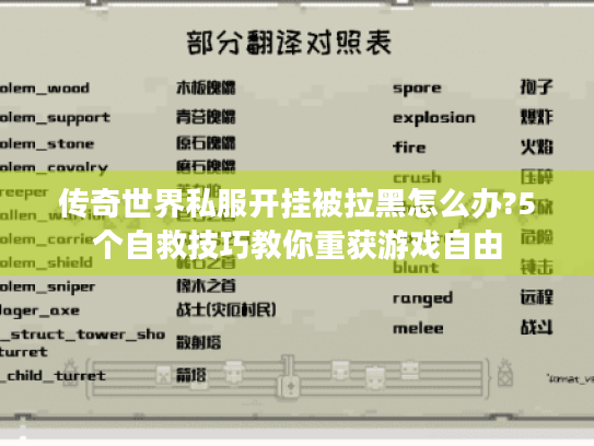 传奇世界私服开挂被拉黑怎么办?5个自救技巧教你重获游戏自由