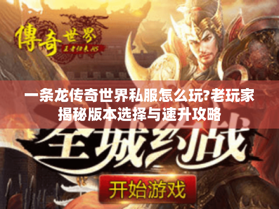 一条龙传奇世界私服怎么玩?老玩家揭秘版本选择与速升攻略