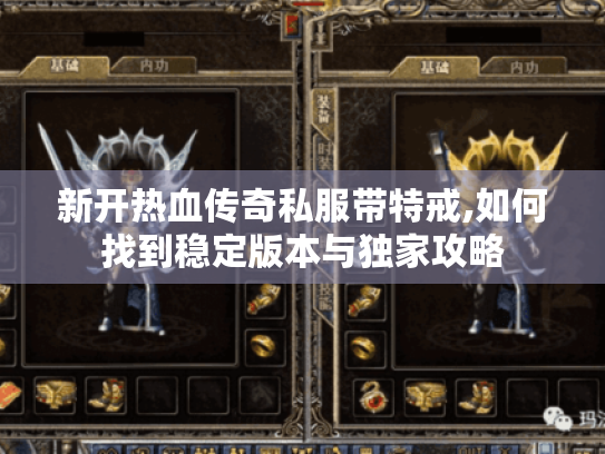 新开热血传奇私服带特戒,如何找到稳定版本与独家攻略 新开热血传奇私服带特戒,如何找到稳定版本与独家攻略