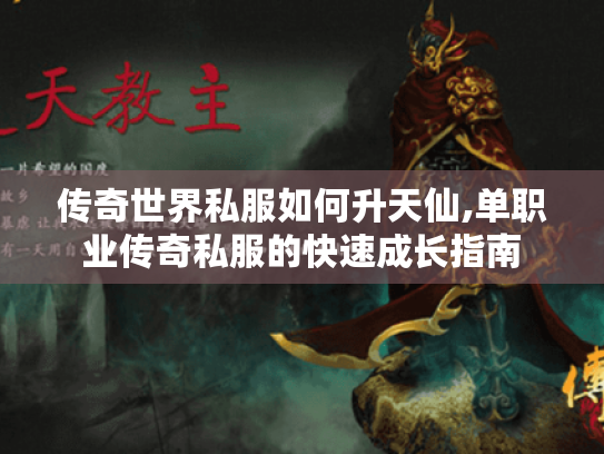 传奇世界私服如何升天仙,单职业传奇私服的快速成长指南