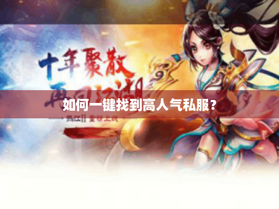 如何一键找到高人气私服？