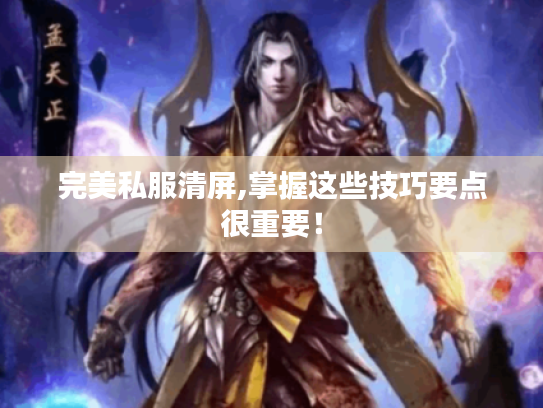 完美私服清屏,掌握这些技巧要点很重要！