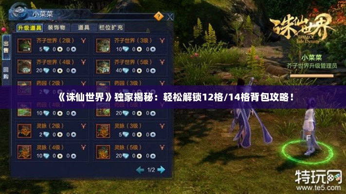 《诛仙世界》独家揭秘:轻松解锁12格/14格背包攻略! 《诛仙世界》独家揭秘:轻松解锁12格/14格背包攻略!