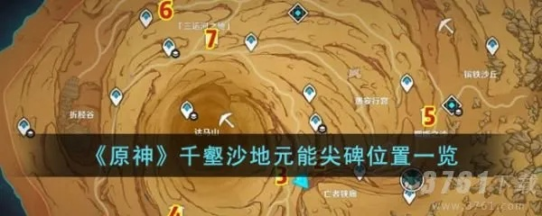 《原神》千壑沙地元能尖碑与圣章石隐藏位置速查攻略