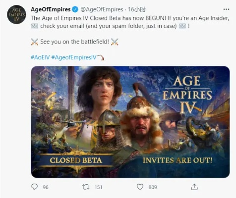 《帝国时代4》测试开放，四大文明任你选，体验独特历史魅力